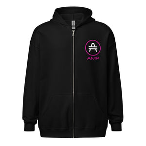 a AMP swagg stenciled lambda hoodie in black