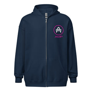 a AMP swagg stenciled lambda hoodie in navy