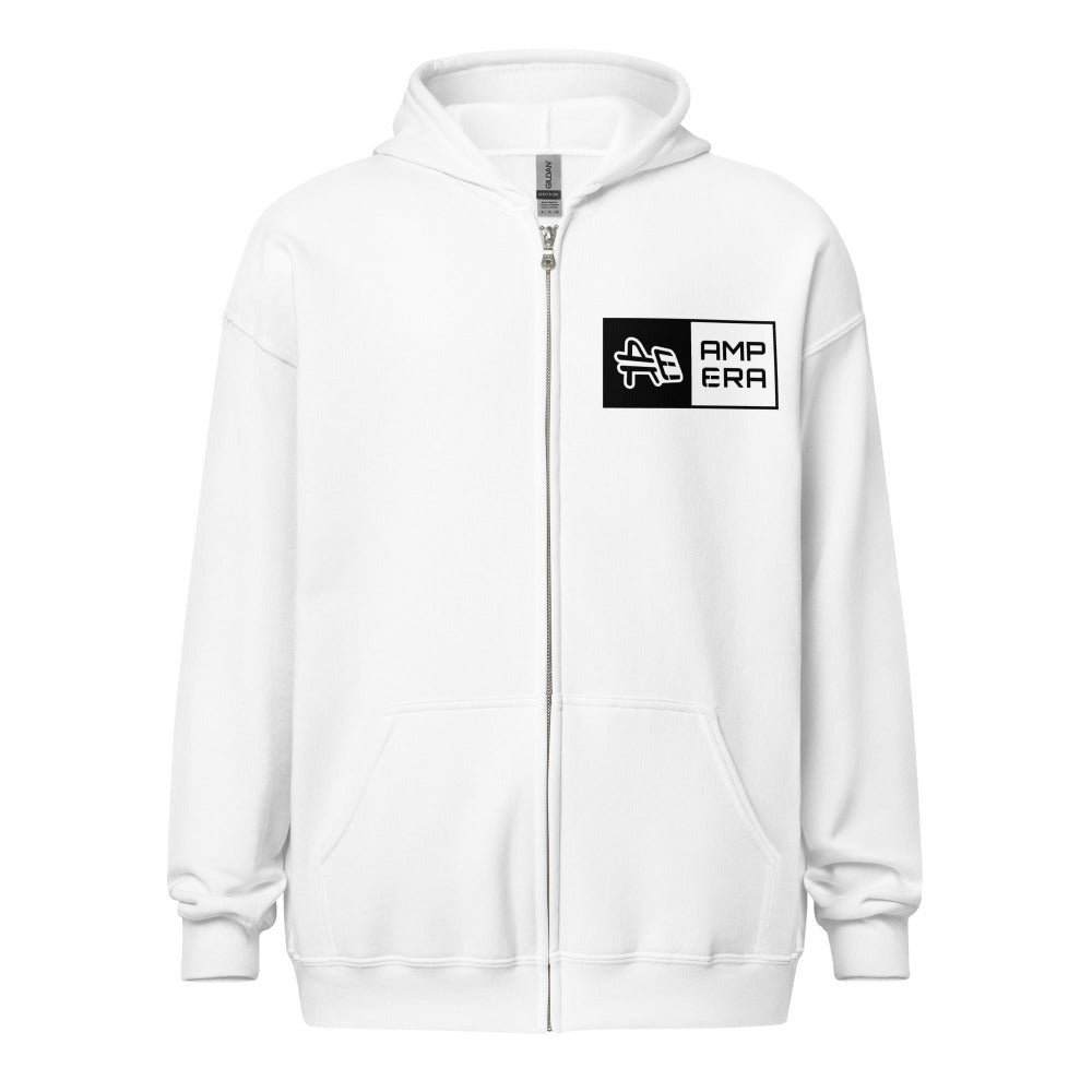 an amp swagg ampera zip hoodie in white
