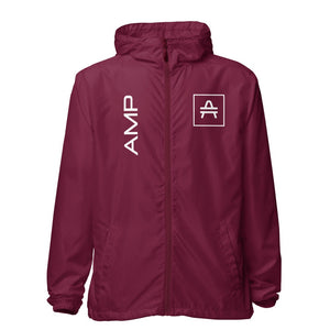 an amp swagg vertices windbreaker in maroon