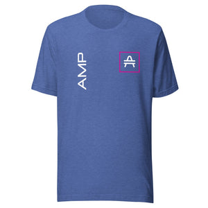 an amp swagg vertices t-shirt in heather true royal