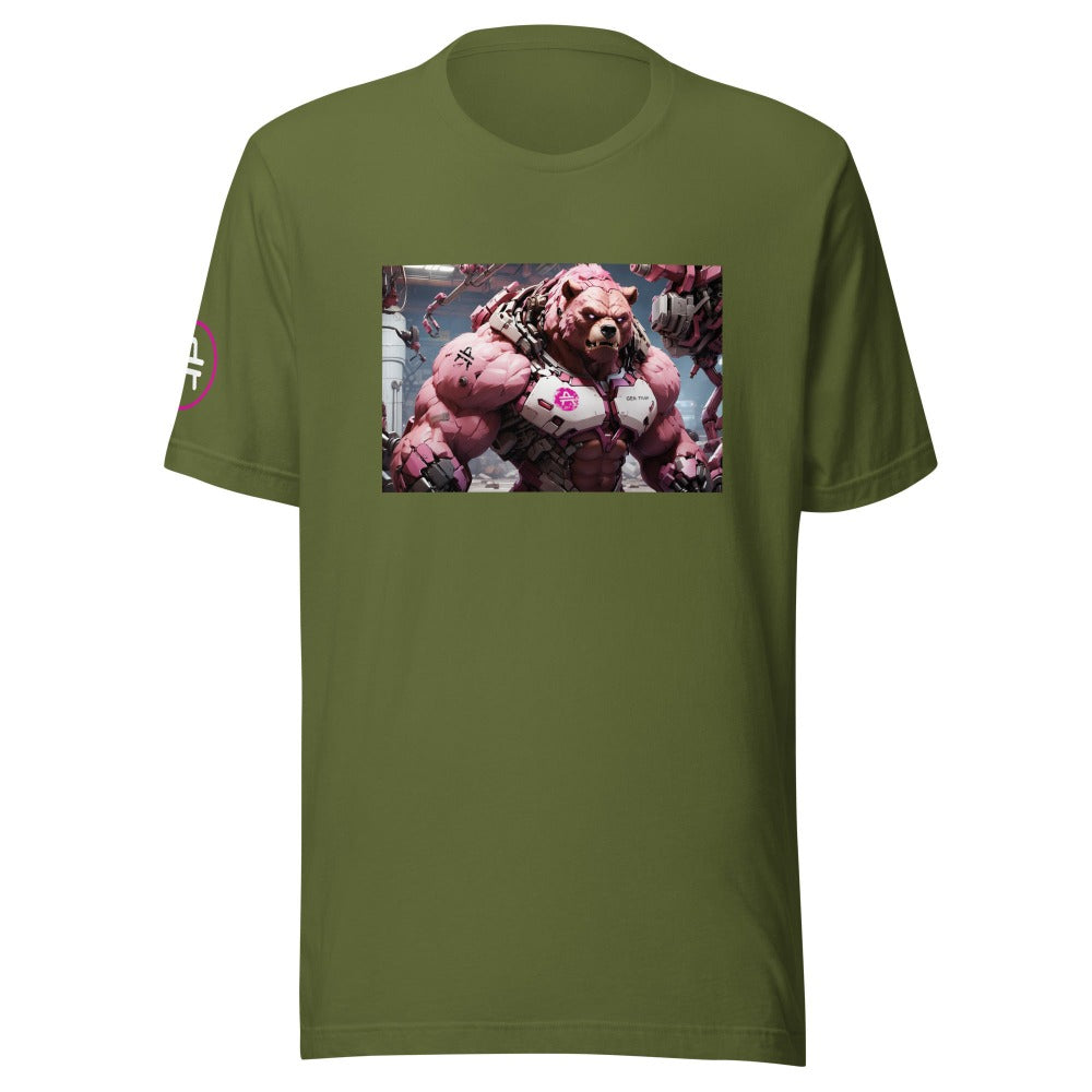 an amp swagg bulish amp bear t-shirt in olive
