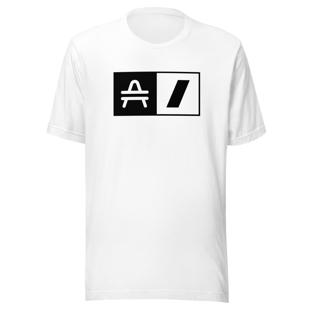 a white amp swagg amp + anvil t-shirt
