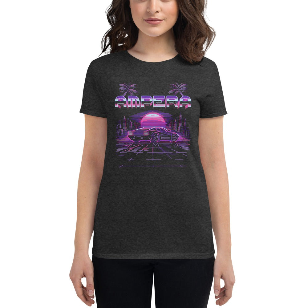 amp swagg ampera throwback women's t-shirt in heather dark grey
