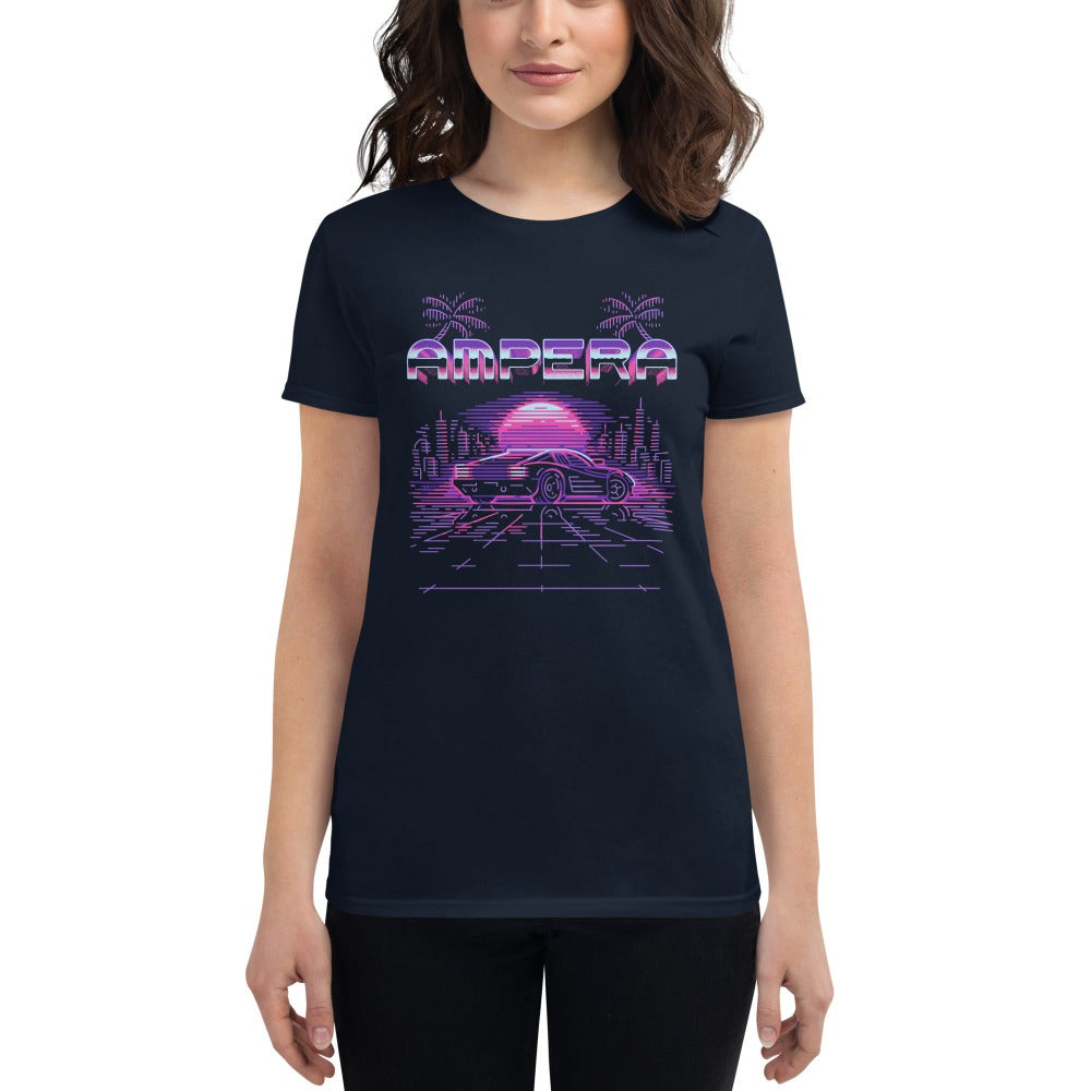 amp swagg ampera throwback women's t-shirt in navy