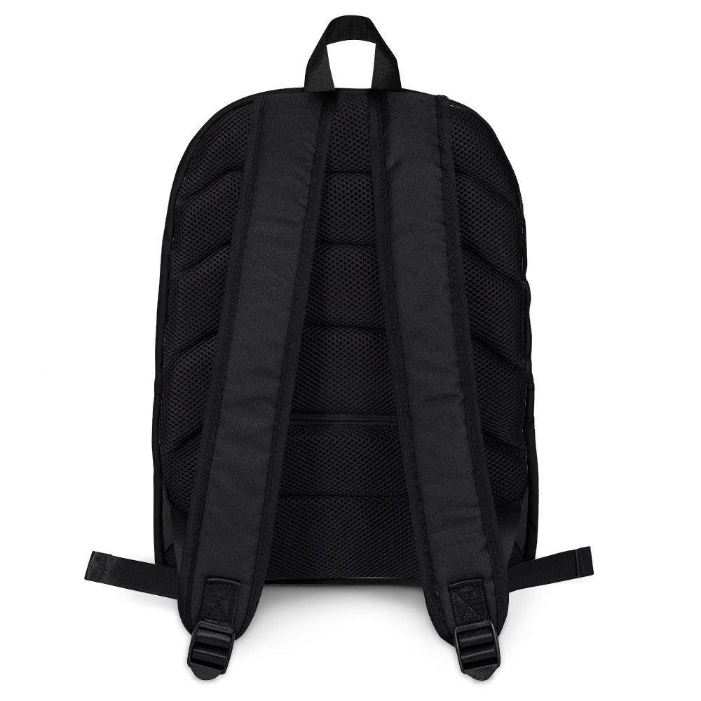 A black AMP Token AMP Swagg Stenciled backpack
