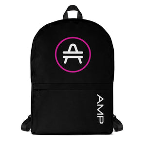 A black AMP Token AMP Swagg Stenciled backpack