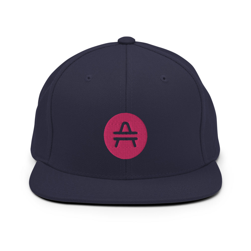 A navy AMP Token AMP swagg alt-logo snapback
