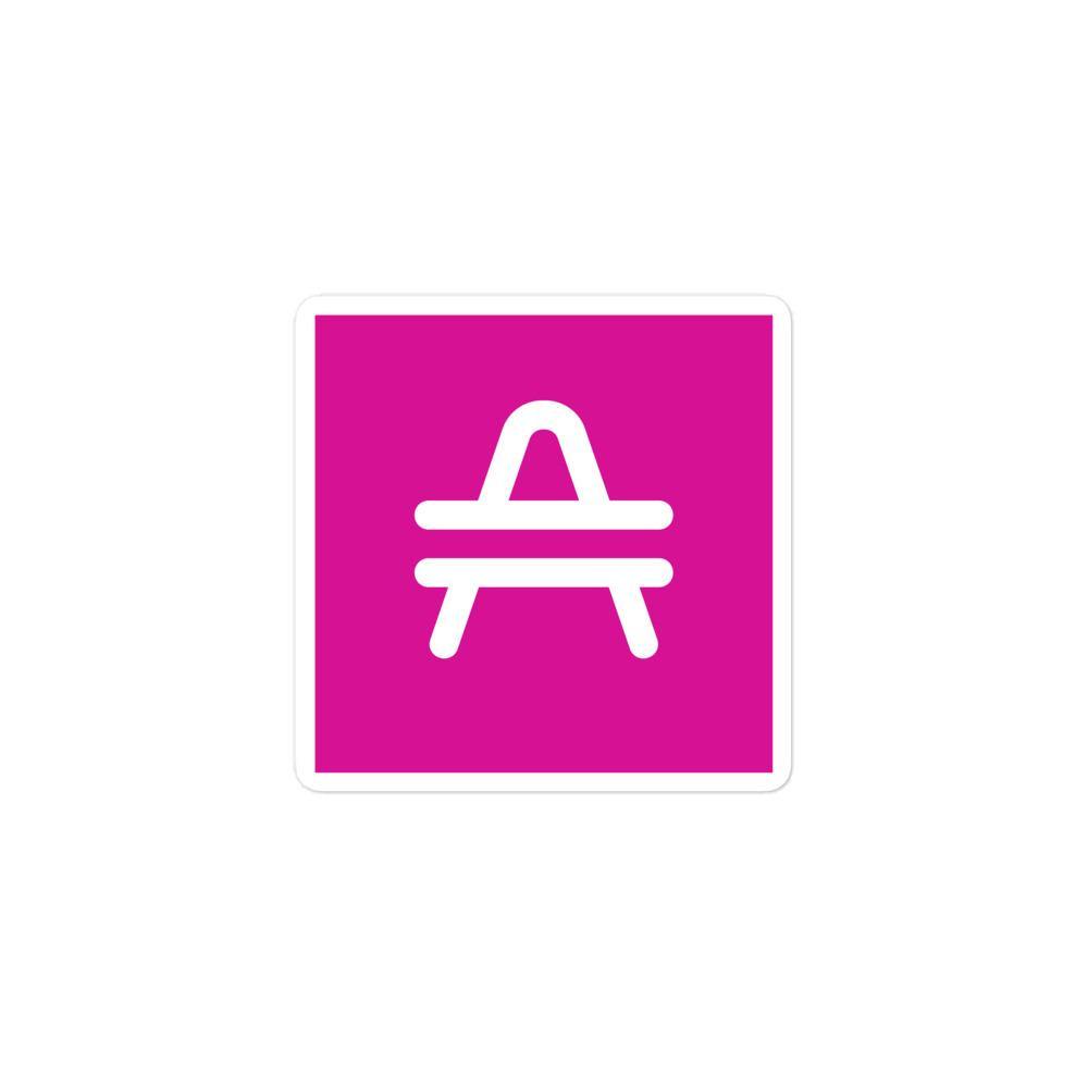 AMP Token Squared Alt-logo Sticker in a small size on display