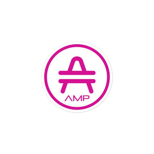 AMP Token Alt-logo Lambda Sticker in a small size on display