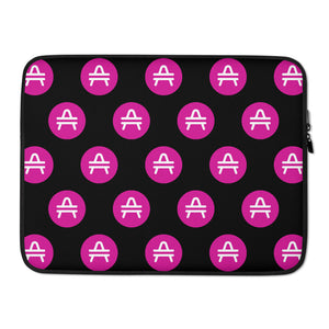 A 15" black AMP Token AMP Swagg Laptop Sleeve