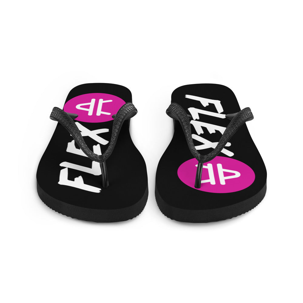 Black AMP Token AMP Swagg Flexa Flip flops