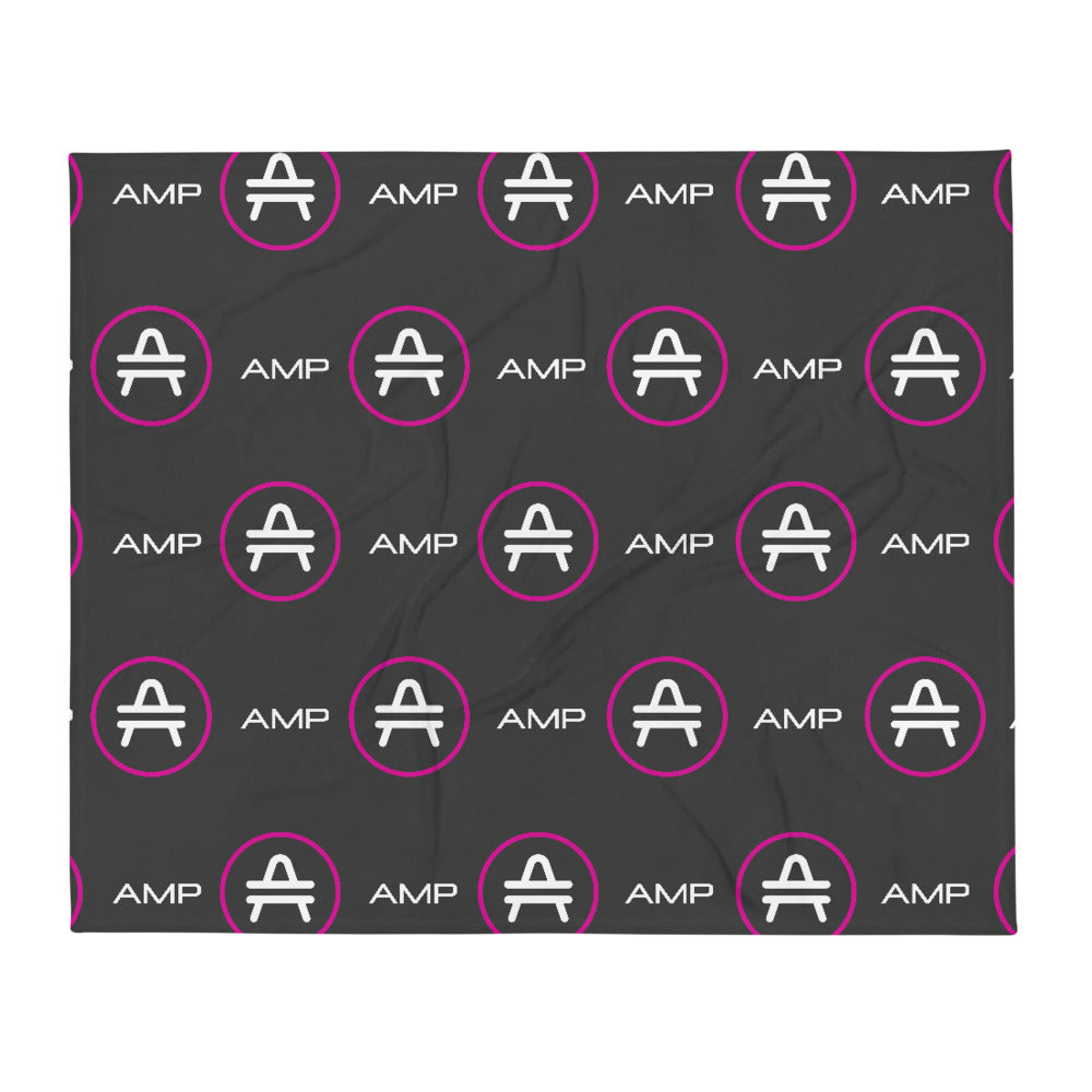 AMP Token Stenciled Lambda Throw Blanket