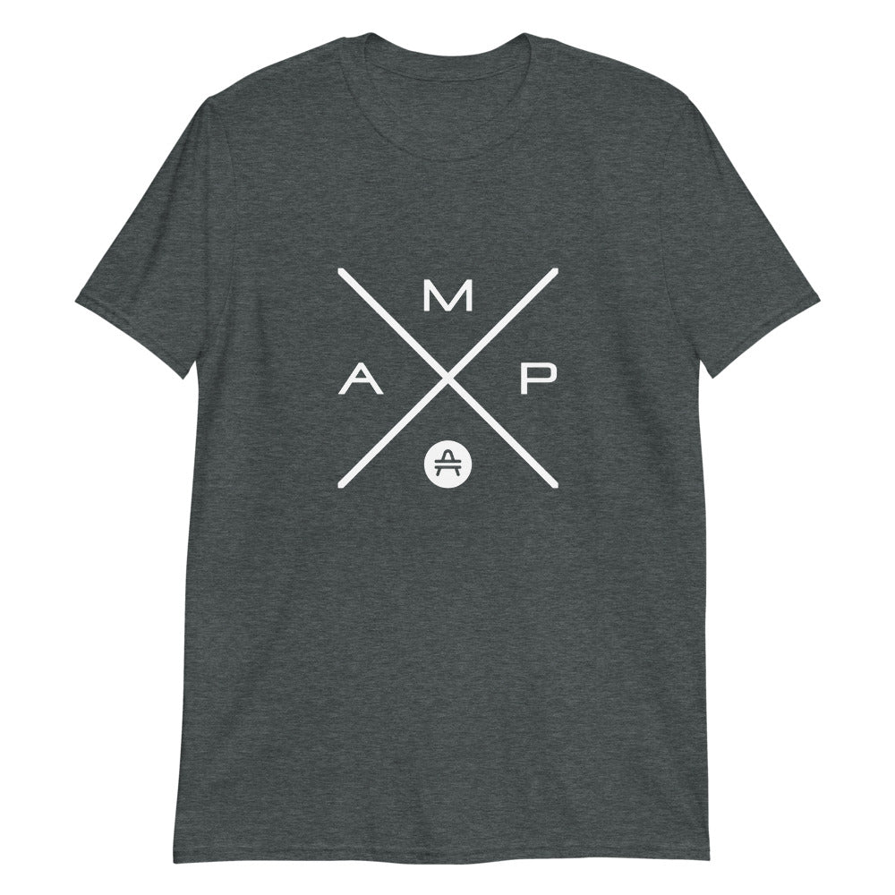 an AMP swagg AMP-X t-shirt in Dark Heather