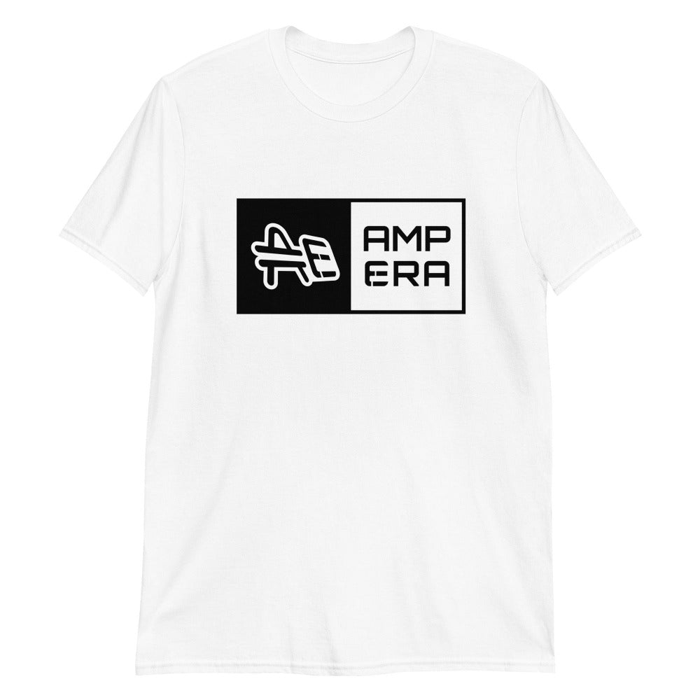 a white AMP Swagg AMPERA T-shirt