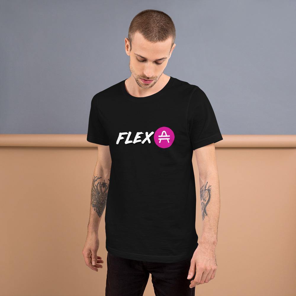 AMP Token Flexa T-Shirt in black worn by a man