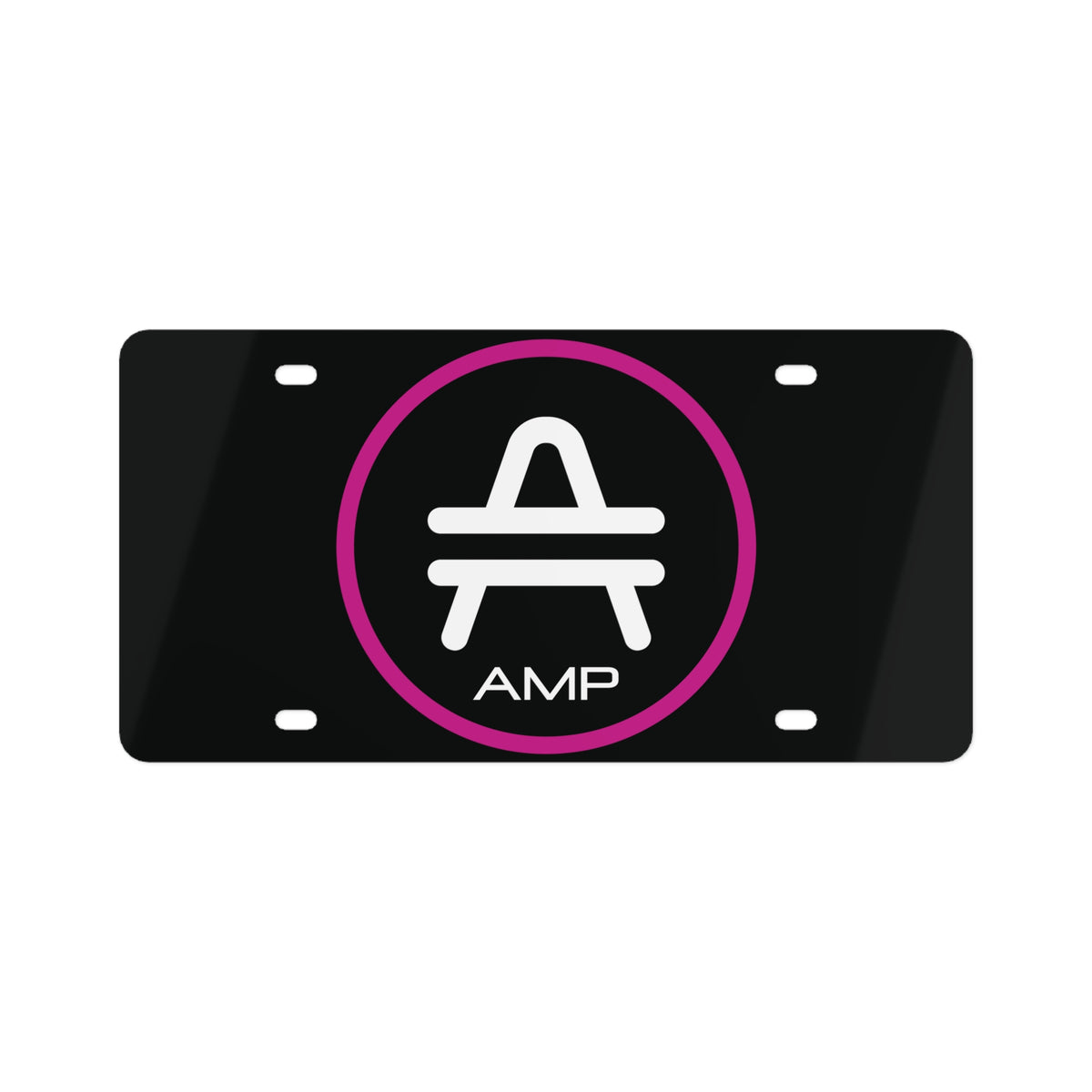 AMP Token Stenciled License Plate Cover