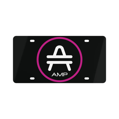 AMP Token Stenciled License Plate Cover
