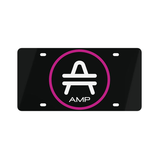 AMP Token Stenciled License Plate Cover