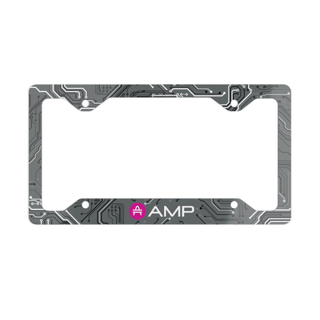 AMP Circuit Metal License Plate Frame