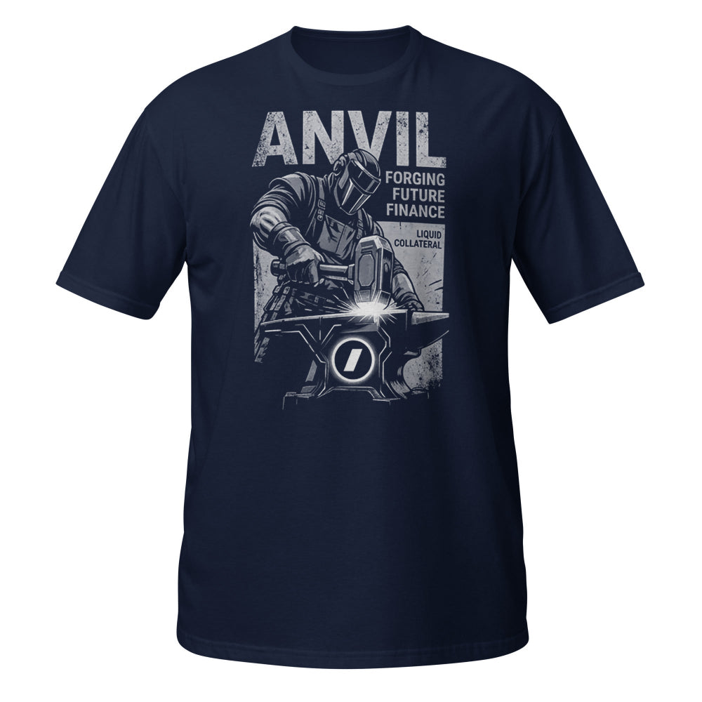A navy anvil forge t shirt by amp swagg
