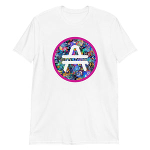 a white amp swagg mosaic t-shirt