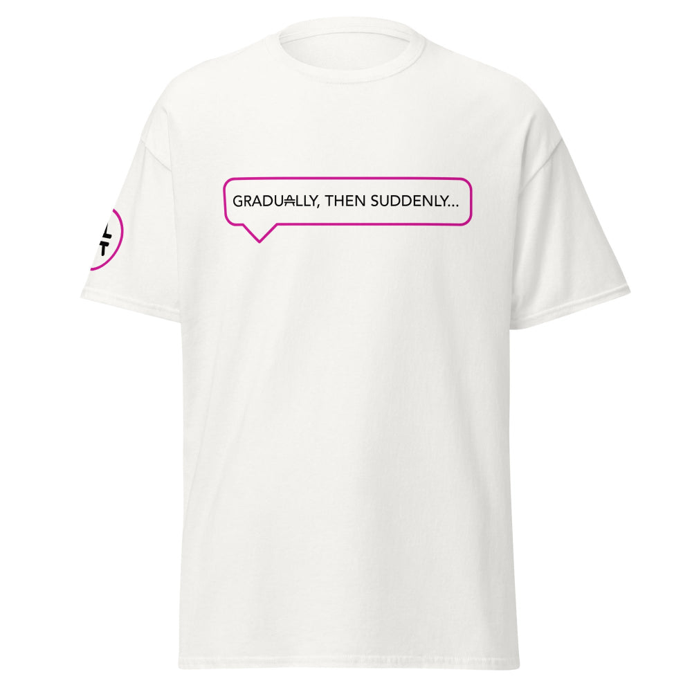 an AMP swagg gradually t-shirt in white