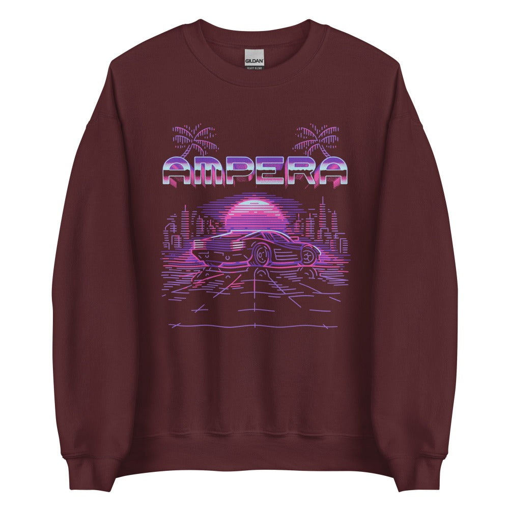 amp swagg ampera throwback sweatshirt in maroon