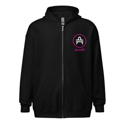 a AMP swagg stenciled lambda hoodie in black