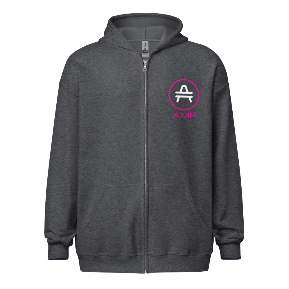 a AMP swagg stenciled lambda hoodie in dark heather