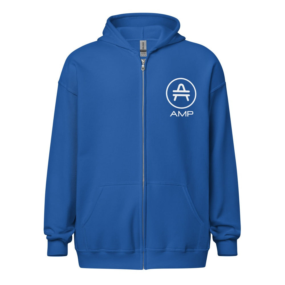 a AMP swagg stenciled lambda hoodie in royal blue