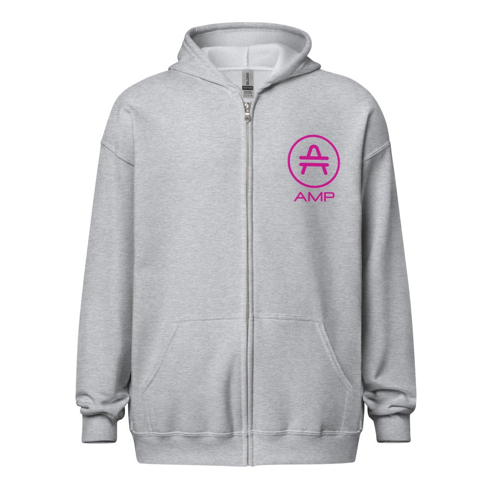 a AMP swagg stenciled lambda hoodie in grey