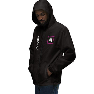 an amp swagg vertices windbreaker in black