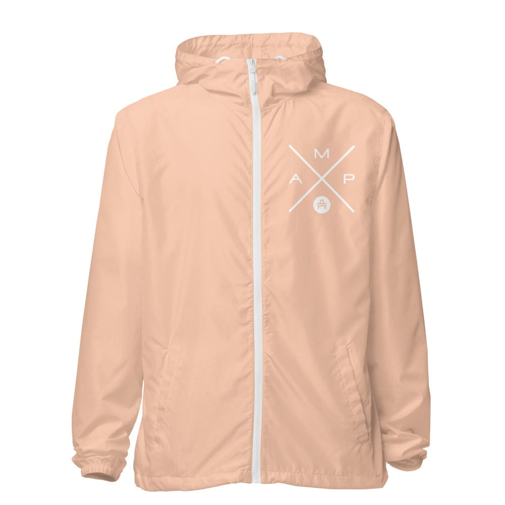 an amp swagg amp x windbreaker in blush white