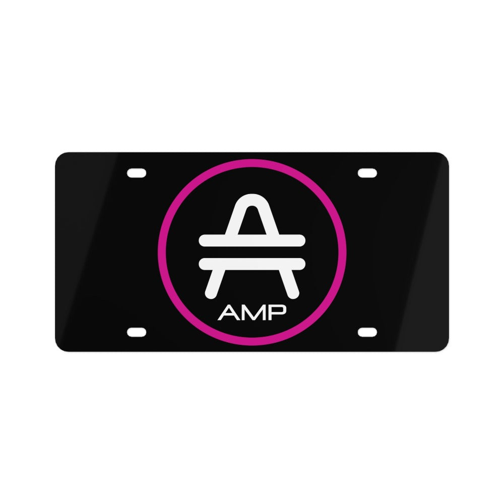 AMP Token Stenciled Alt-logo License Plate Cover