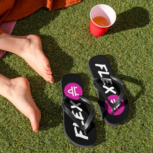 Spring breaker and Black AMP Token AMP Swagg Flexa Flip flops