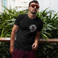 Cool guy with shades rocking an AMP Swagg AMP CPU t-shirt design in black