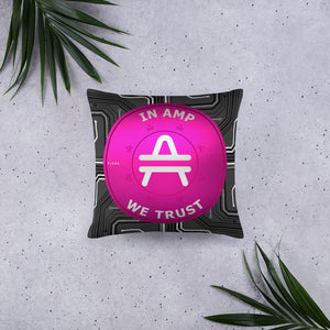 3D "IN AMP WE TRUST" AMP Token Pillow