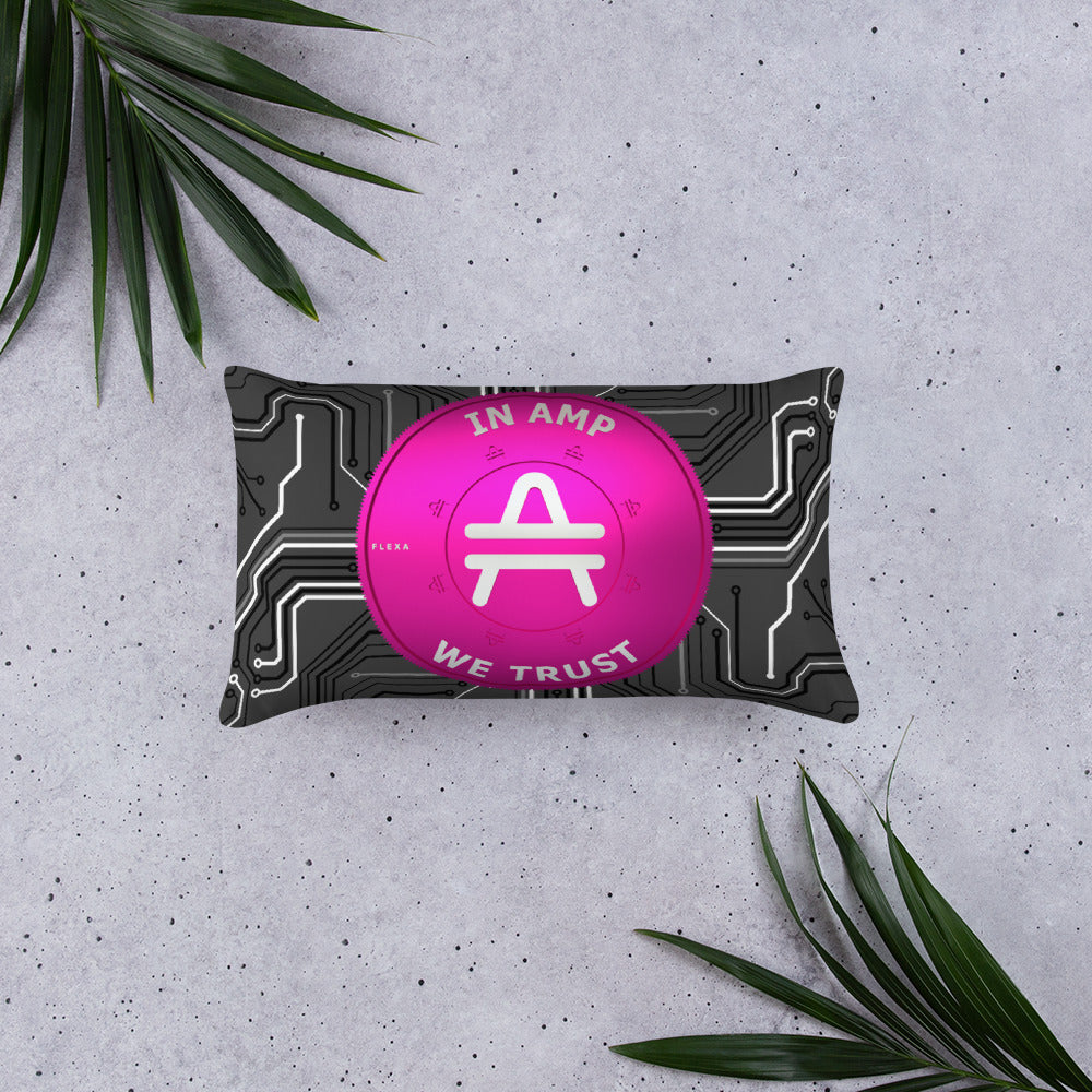 3D "IN AMP WE TRUST" AMP Token Pillow