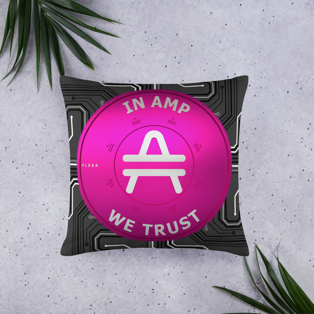 3D "IN AMP WE TRUST" AMP Token Pillow
