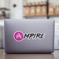 AMP Token Ampire Sticker in a medium size on a macbook