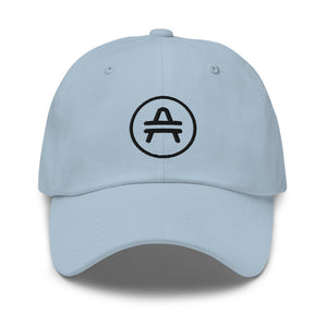 A light blue AMP Token AMP Swagg alt-logo cap