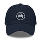 A navy AMP Token AMP Swagg alt-logo cap