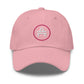   A pink AMP Token AMP Swagg alt-logo cap