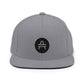 A silver AMP Token AMP swagg alt-logo snapback
