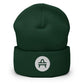 A green AMP Token AMP swagg beanie