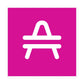 AMP Token Squared Alt-logo Sticker in a large size on display
