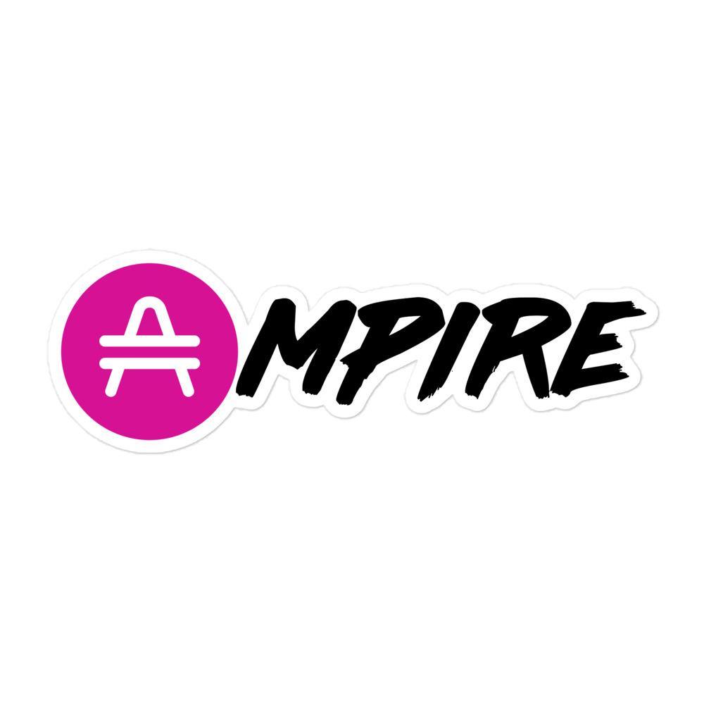 AMP Token Ampire Sticker in a large size on display