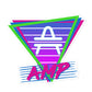 a 5.5 x 5.5 AMP Swagg Retro Vice Nights Sticker