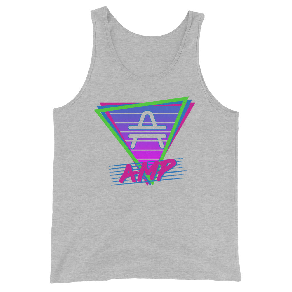 an AMP Swagg Retro Vice Nights Tank in heather